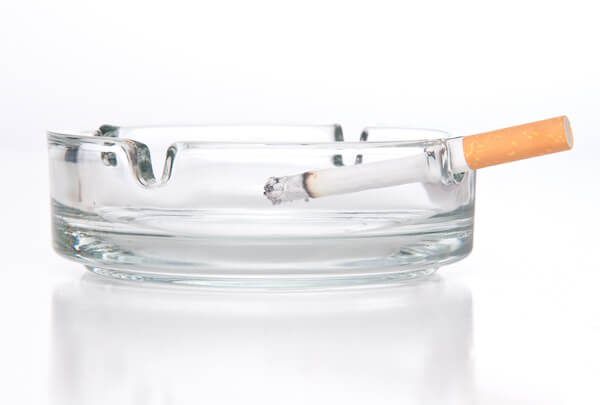 cigarette in ashtray